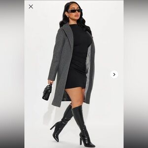 Natalie Wool Coat - Heather Grey